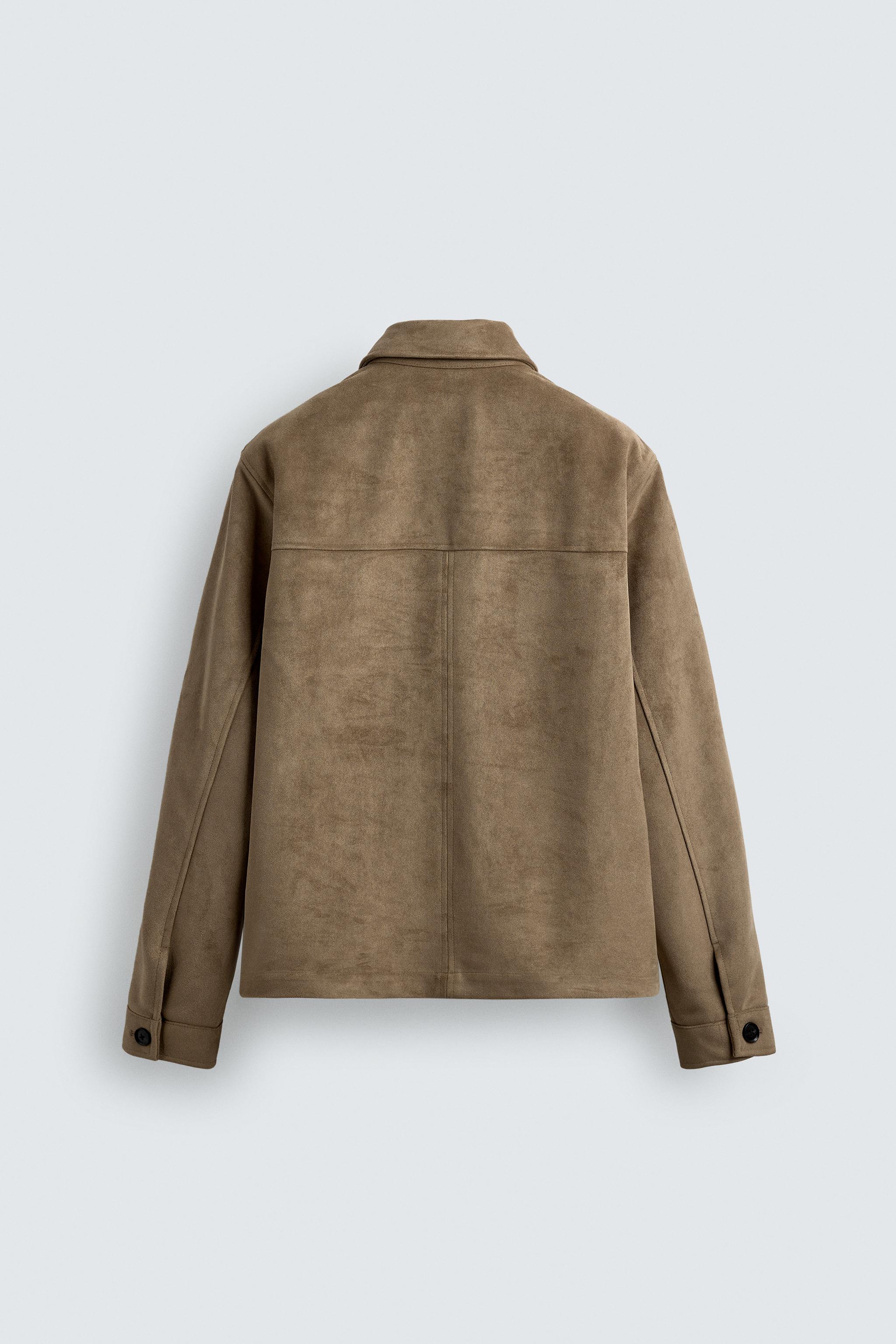 FAUX SUEDE OVERSHIRT